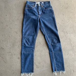 RE/DONE originals high rise ankle crop dark wash